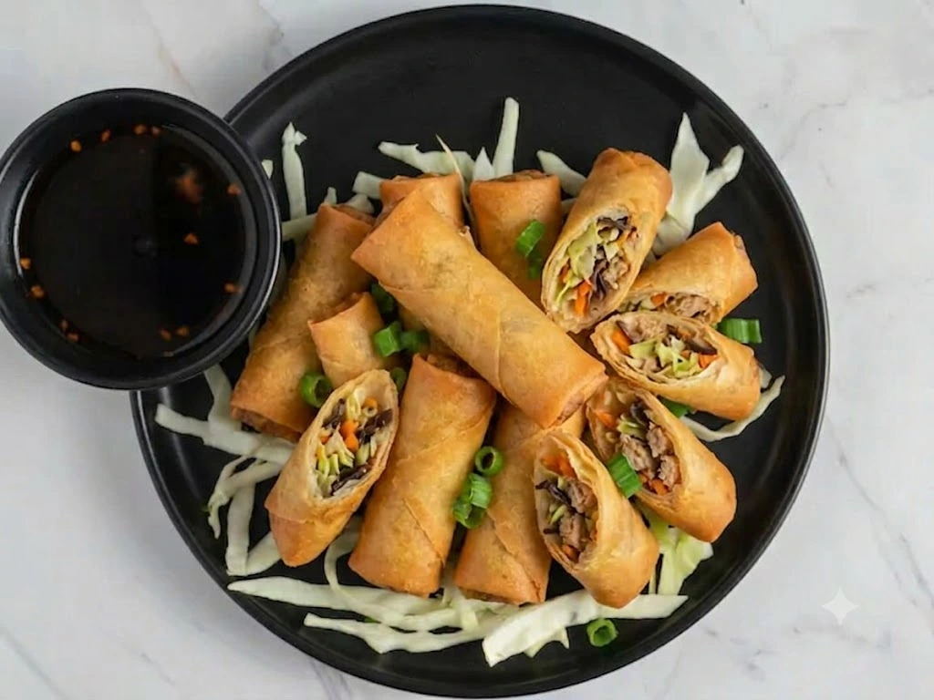 Lumpia at Kalesa Korner Filipino restaurant in Winnipeg, MB